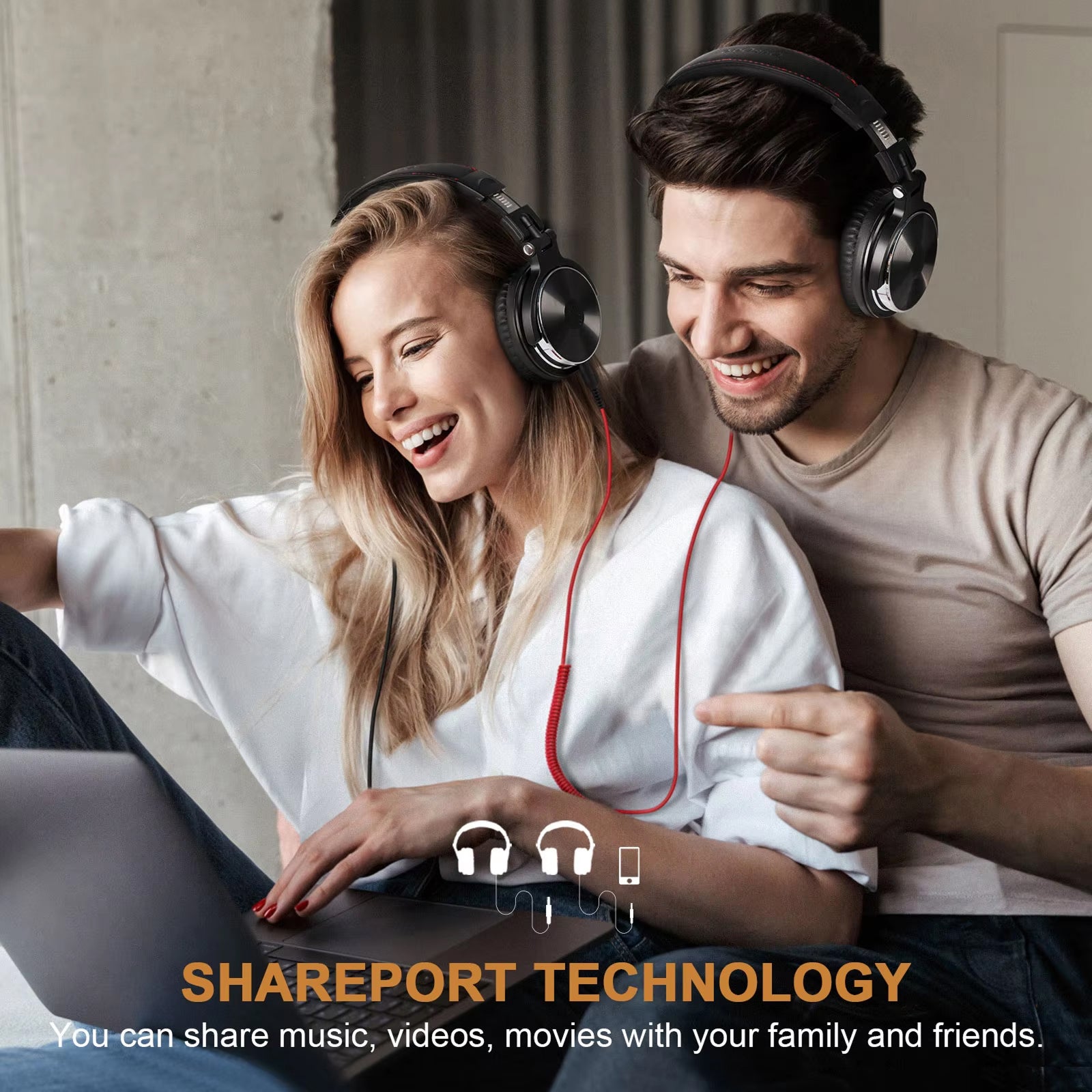 ZetaNase Studio Headphones 50mm Drivers 3.5/6.3mm Dual-Interface Foldable Monitor